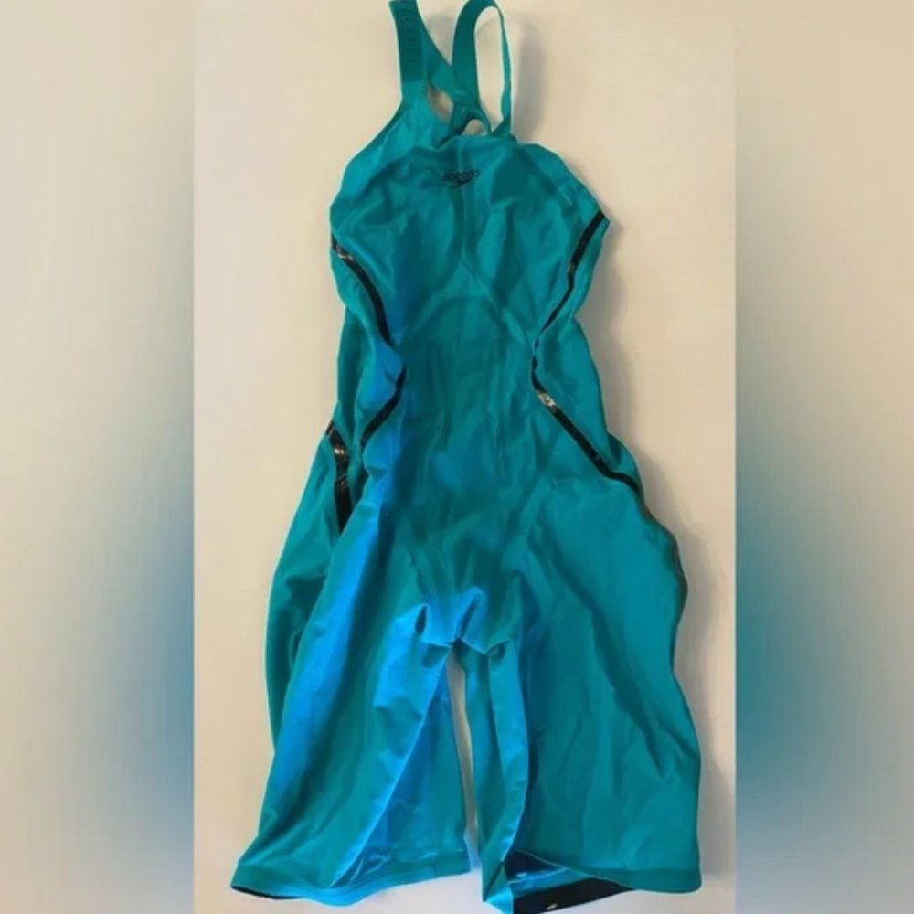 Women’s Speedo LZR Racer X Open Back Kneeskin Tech Suit Size 27